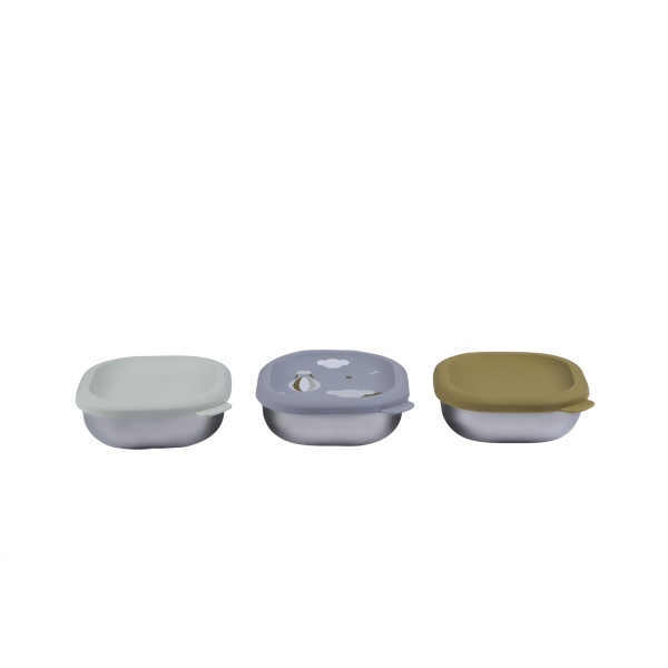 Lot de 3 boîtes repas bébé en inox 250 ml adventure Beaba