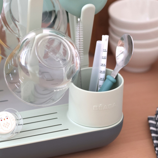 Égoutte biberons forêt vert de gris et gris minéral Beaba