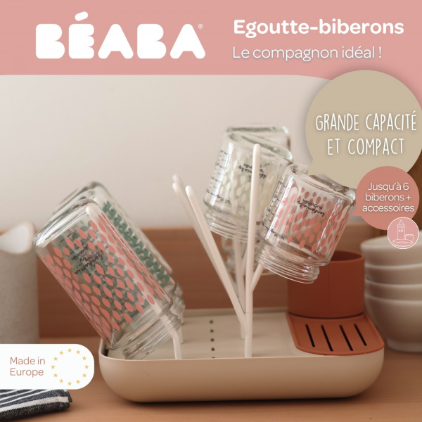 Égoutte biberons forêt terracotta et argile Beaba