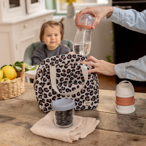 Sac repas isotherme léopard clay Beaba