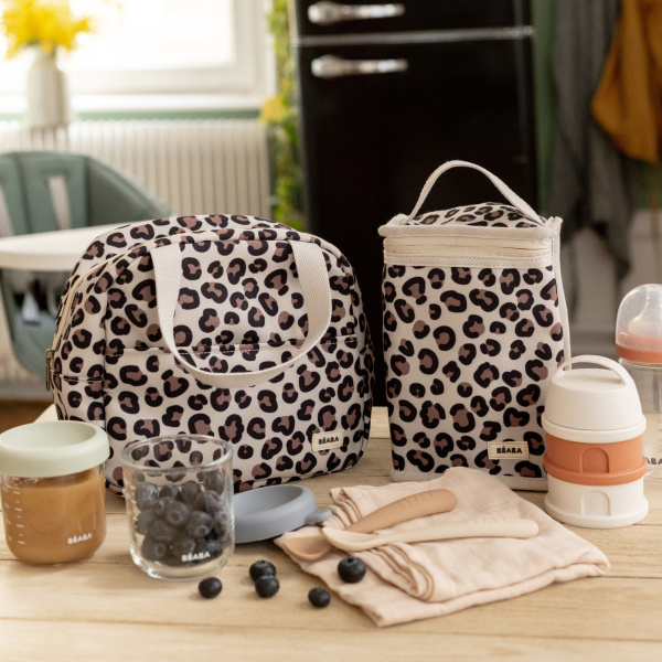 Sac repas isotherme léopard clay Beaba