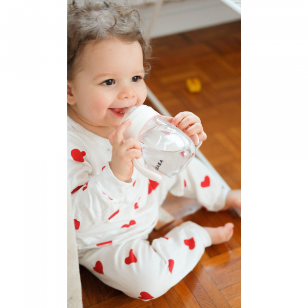 Biberon d’apprentissage bébé 2 en 1 210 ml vieux rose Beaba