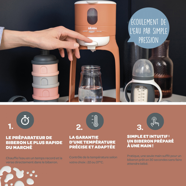 Préparateur de biberon bib expresso terracotta Beaba