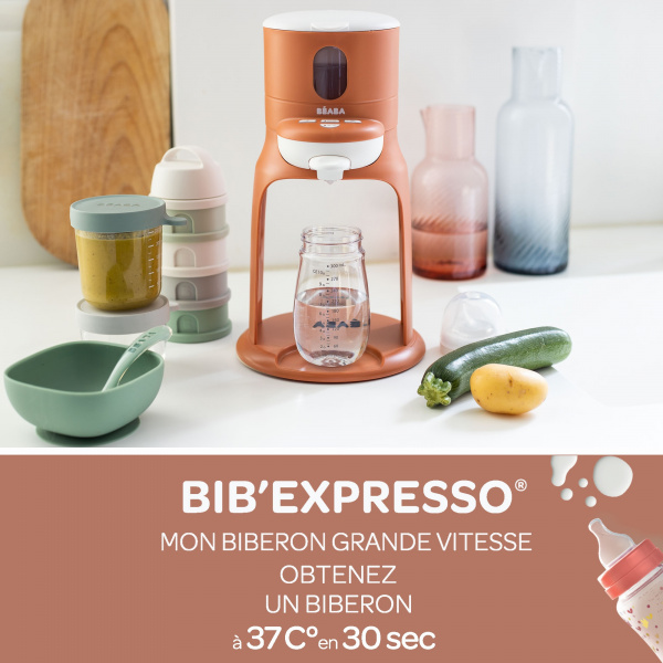 Préparateur de biberon bib expresso terracotta Beaba