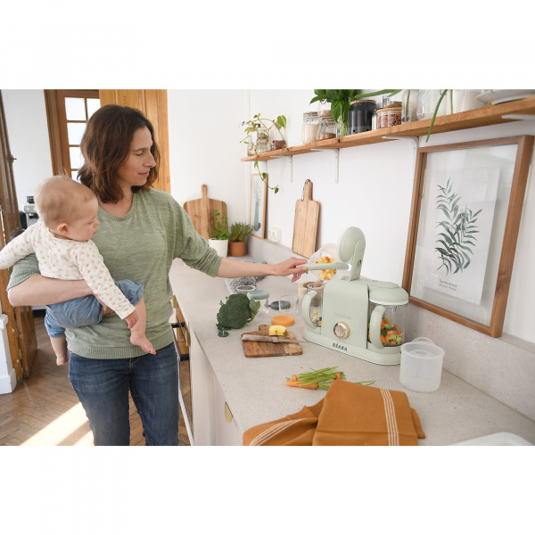 Robot cuiseur bébé babycook duo vert de gris Beaba
