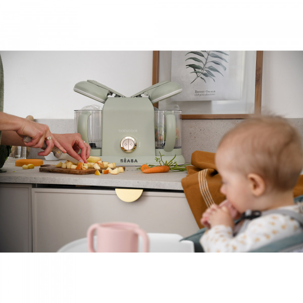 Robot cuiseur bébé babycook duo vert de gris Beaba
