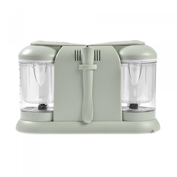 Pack robot cuiseur bébé babycook duo vert de gris + 4 portions verre 250 ml Beaba