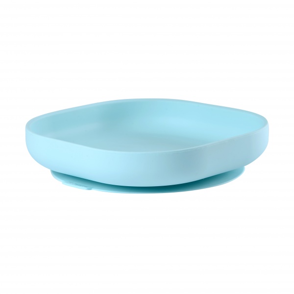 Assiette silicone à ventouse light blue Beaba