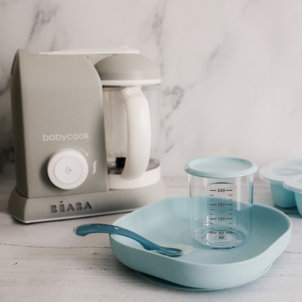 Assiette silicone à ventouse light blue Beaba