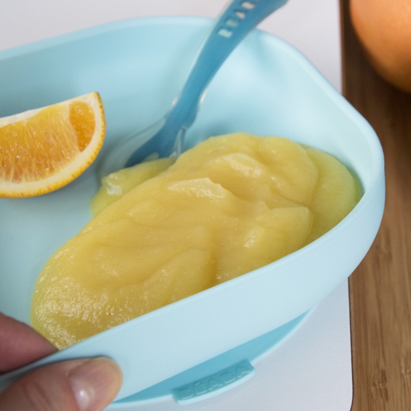 Assiette silicone à ventouse light blue Beaba