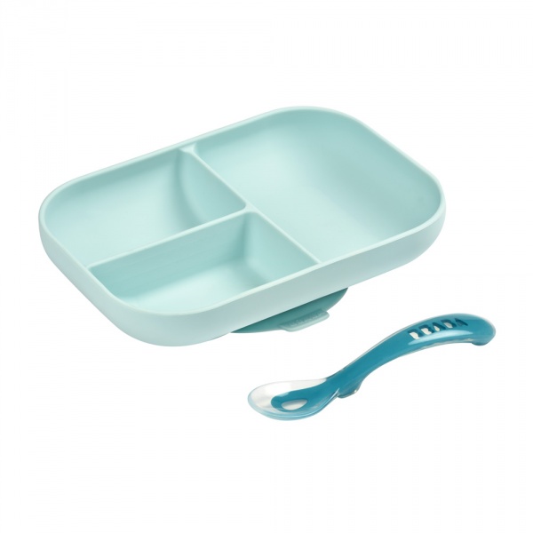 Coffret repas silicone compartimenté grey Beaba