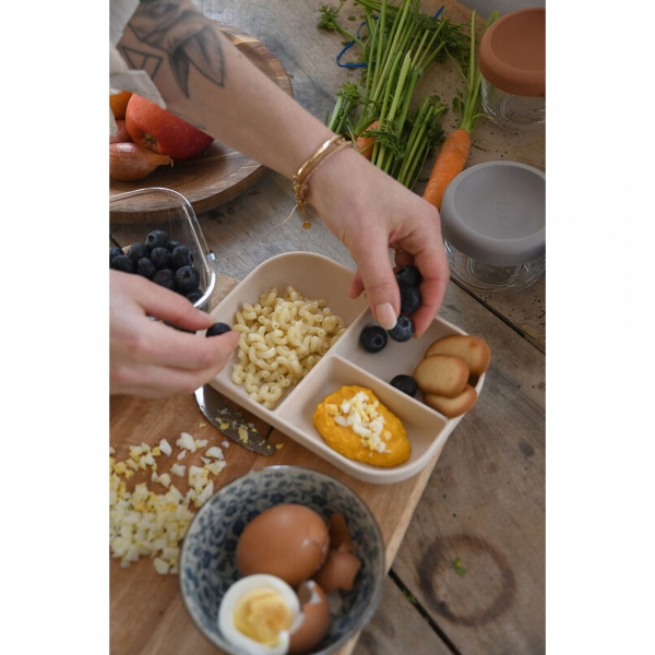 Assiette compartimentée bébé silicone argile Beaba