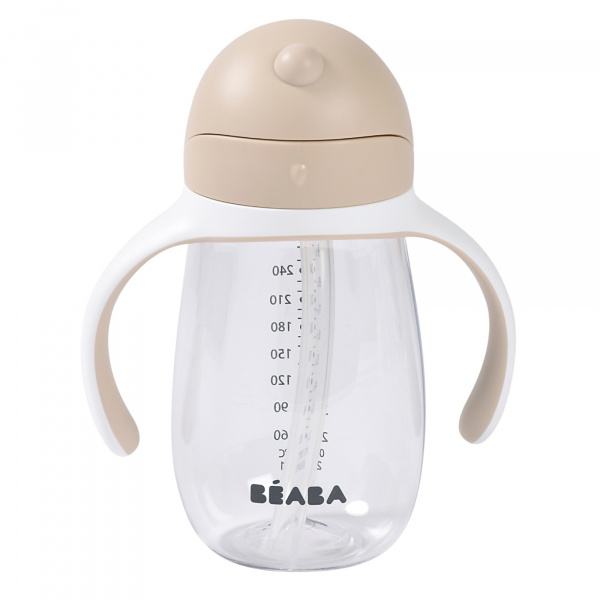 Tasse à paille bébé 300 ml argile Beaba