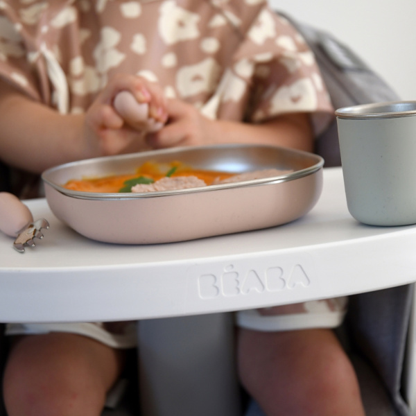 Coffret repas bébé inox vert sauge Beaba