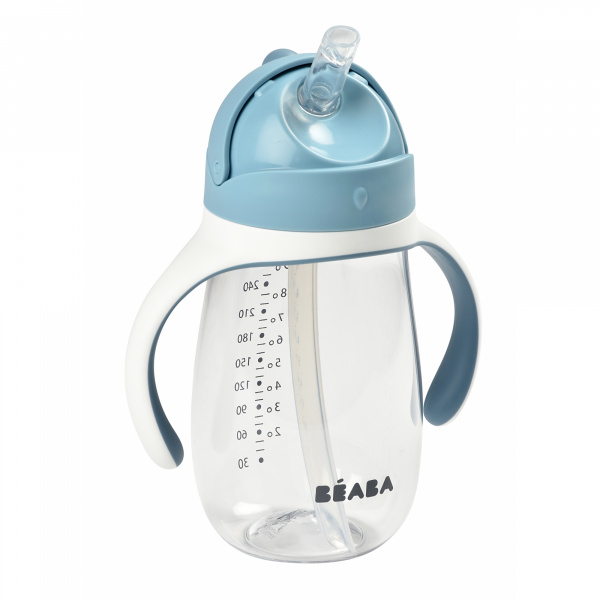 Tasse à paille bébé 300 ml bleu Beaba