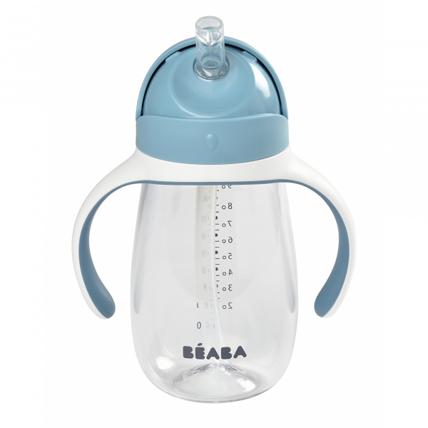 Tasse à paille bébé 300 ml bleu Beaba