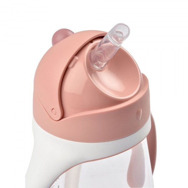 Tasse à paille bébé 300 ml vieux rose Beaba