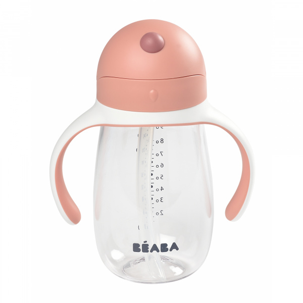 Tasse à paille bébé 300 ml vieux rose Beaba