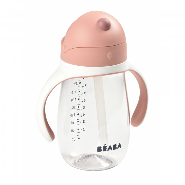 Tasse à paille bébé 300 ml vieux rose Beaba