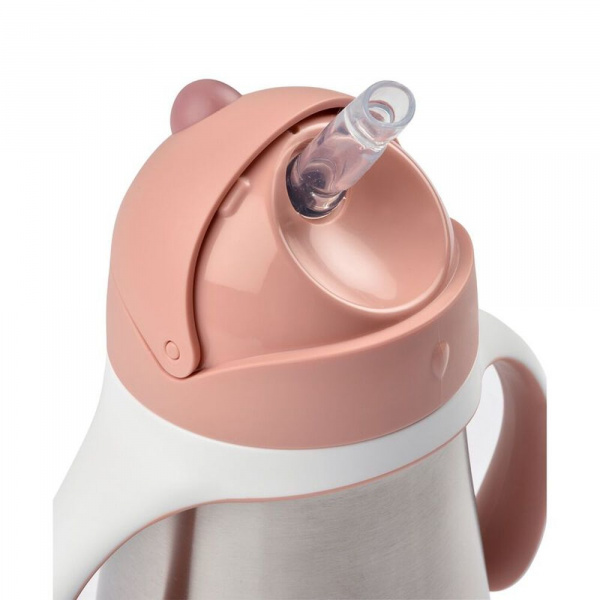Tasse à paille bébé inox 250 ml terracotta Beaba