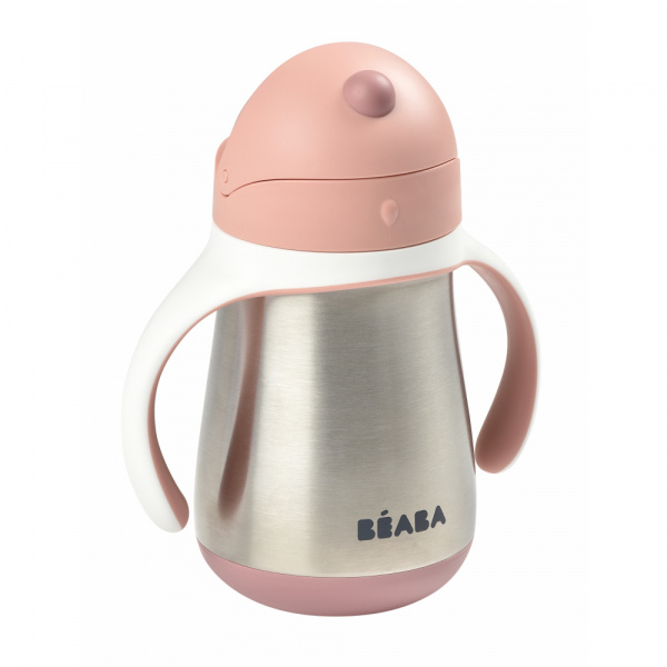 Tasse à paille bébé inox 250 ml terracotta Beaba