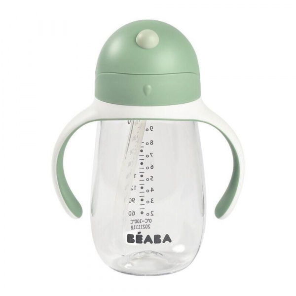 Tasse à paille bébé 300 ml vert sauge Beaba