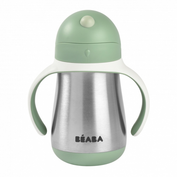 Tasse à paille bébé inox 250 ml terracotta Beaba