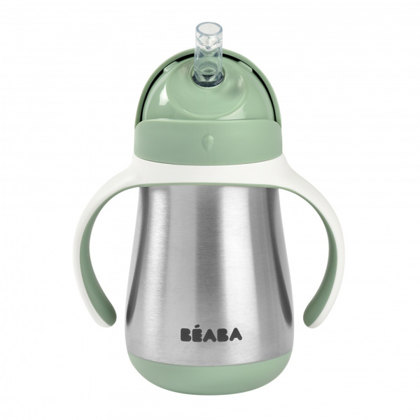 Tasse à paille bébé inox 250 ml terracotta Beaba