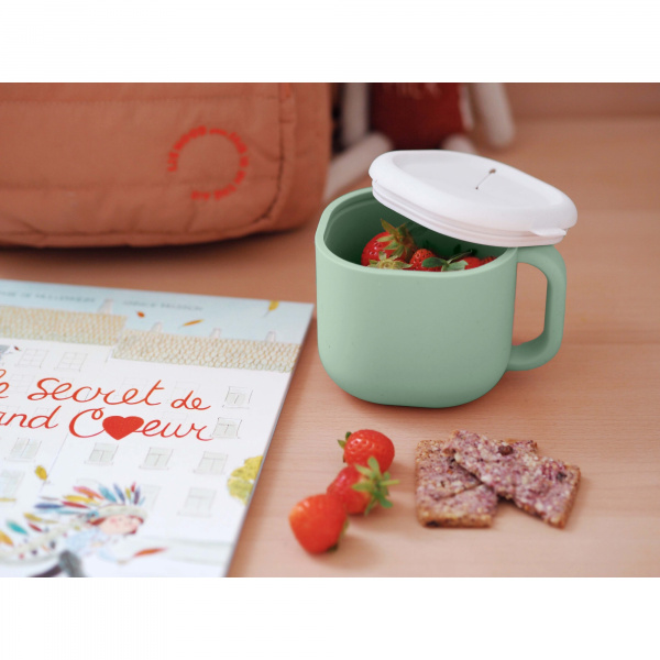 Tasse à goûter pick'n' snack sage green Beaba