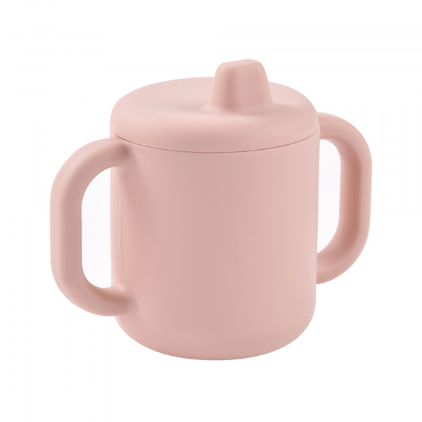 Tasse d’apprentissage bébé en silicone avec anses barbe à papa Beaba
