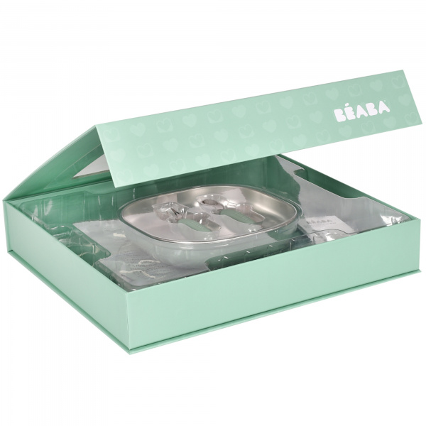 Coffret premier repas bébé vert sauge Beaba