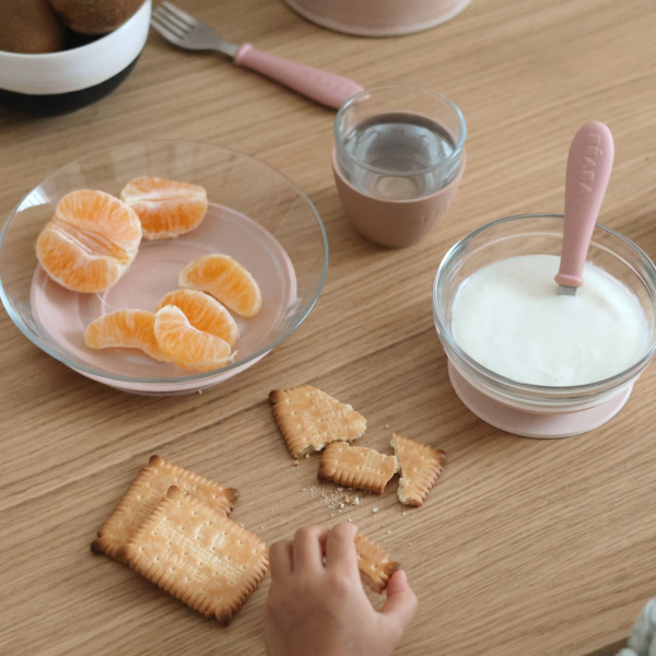 Coffret repas bébé en verre 3 pièces barbe à papa Beaba
