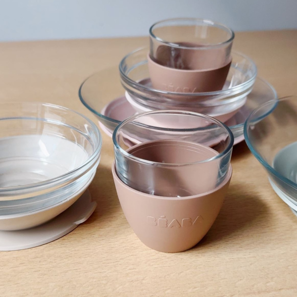 Coffret repas bébé en verre 3 pièces barbe à papa Beaba