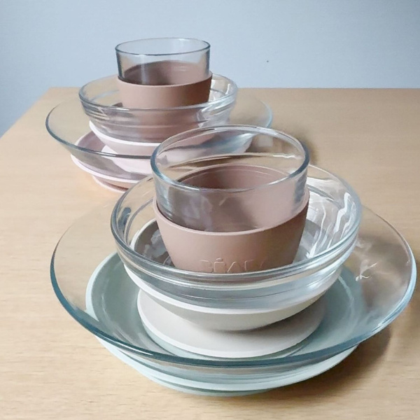 Coffret repas bébé en verre 3 pièces natural Beaba