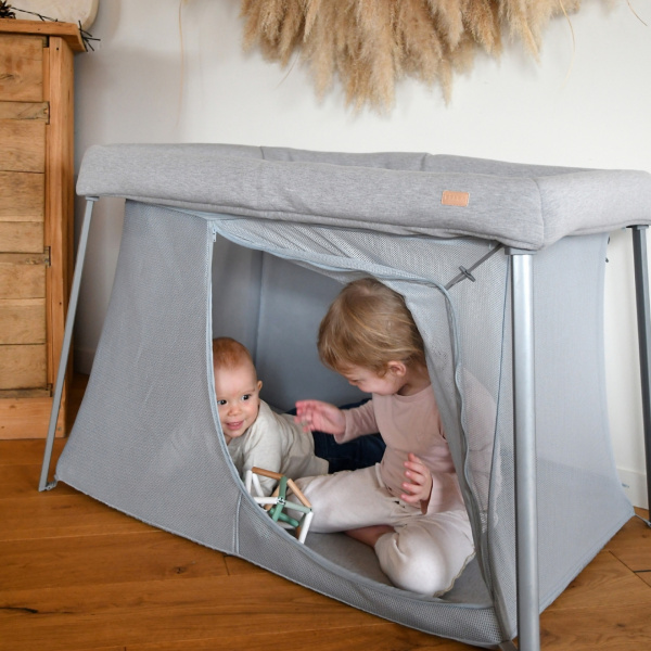 Lit parapluie 3 en 1 eazy sleep gris chiné / galet Beaba