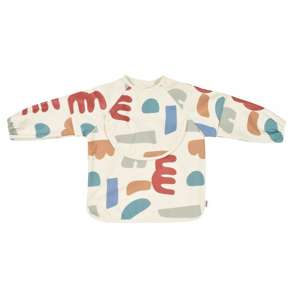 Robot babycook express bleu baltique + bavoir à manches évolutif et 2 en 1 - playful + portion verre terracotta 150ml Beaba