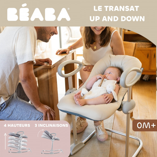 Transat bébé up & down v4 argile Beaba