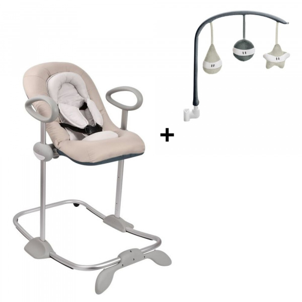 Transat bébé up & down v4 argile + arche de jeux Beaba