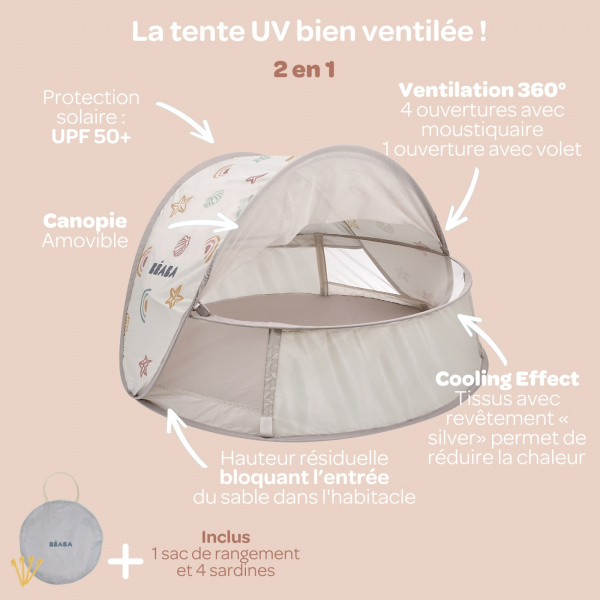 Tente anti-uv bébé breezynest Beaba