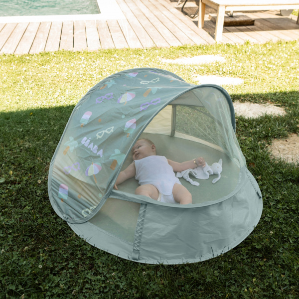 Tente anti uv bébé breezynest 0-24 mois lichen Beaba