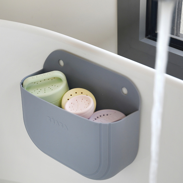 Coffret de 4 jouets de bain avec rangement silicone multicouleurs Beaba