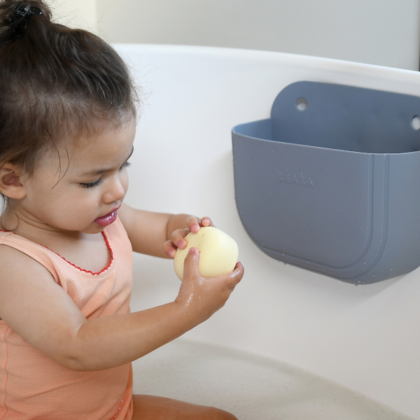 Coffret de 4 jouets de bain avec rangement silicone multicouleurs Beaba