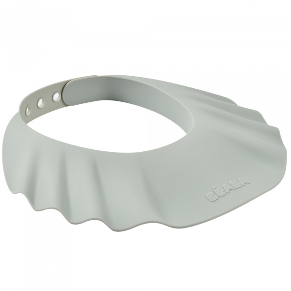 Visière de bain bébé en silicone ondulée vert de gris Beaba