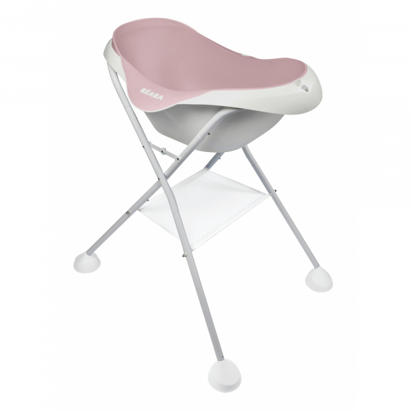 Baignoire bébé camélé'o minéral old pink + support Beaba