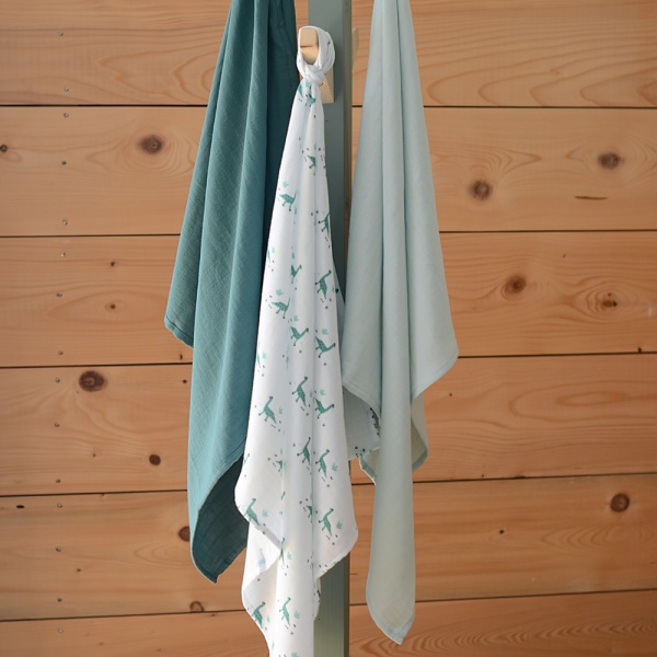 Lot de 3 langes 70 x 70 cm jurassique Beaba