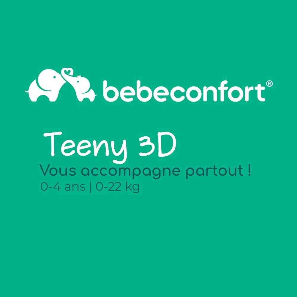 Bebeconfort Teeny 3D, poussette canne ultra compacte, poussette légère, de  la naissance jusqu'à environ 4 ans, jusqu'à 22 kg, Black Chic (noire)