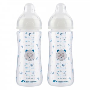 Lot de 2 biberons anti colique phosphorescent bébé 6 mois Bebeconfort