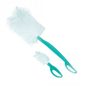 Goupillon et rince tétine bleu