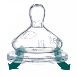 Lot de 2 tétines ronde silicone 3 vitesses 0-6 mois Bebeconfort