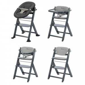 Chaise haute évolutive timba² blanc avec coussin grey Bebeconfort